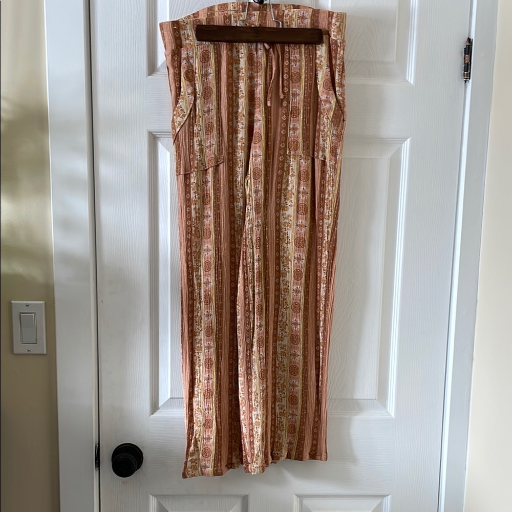 Peachy cropped beach summer pants boho surf skate